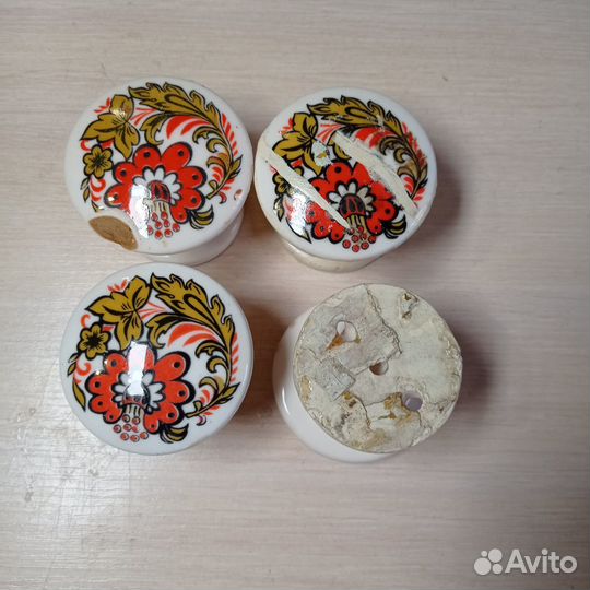 Ручка дверная керамическая Цветок СССР Винтаж