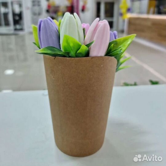 Мыло ручной работы/ Букет из мыла Тюльпаны