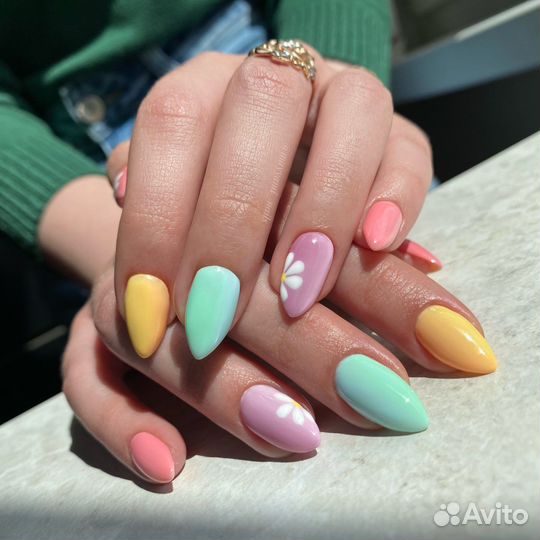 Маникюр. наращивание. креативные дизайны