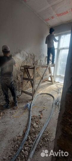 Механизированная машинная штукатурка стен