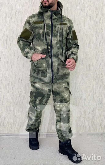Флисовый демисезонный костюм горка 5 мох