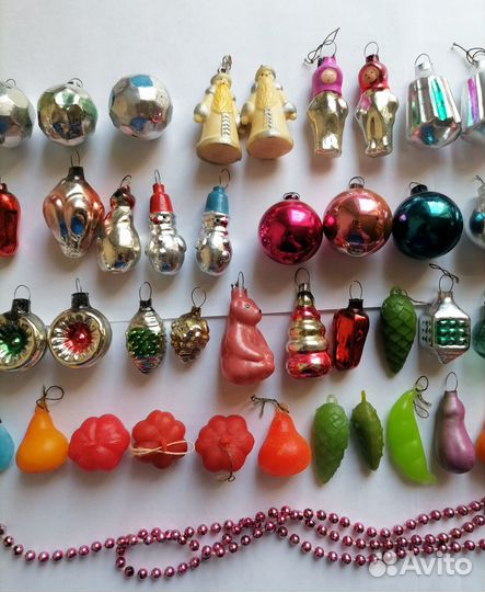 Ёлочные игрушки украшения Малютка 54 шт