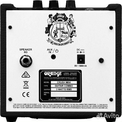 Комбо усилитель Orange Crush mini BK