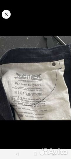 Джинсы вельветовые levis