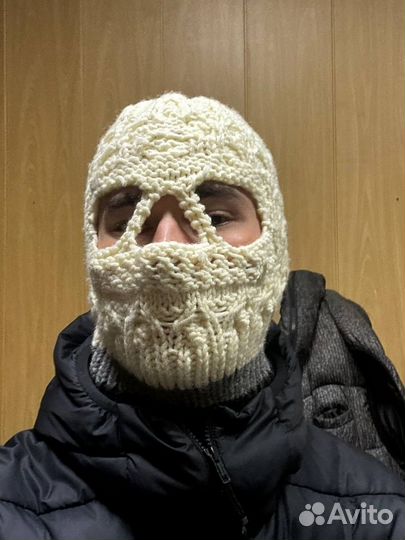 Вязанная балаклава на зиму