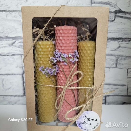 Свечи из натуральной вощины ручная работа