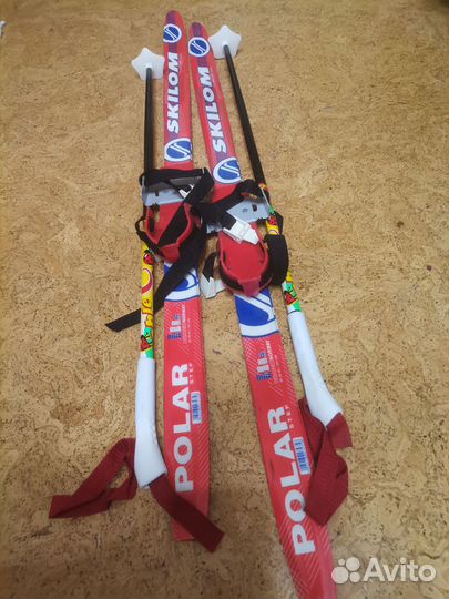 Детские лыжи 110 и палки 80