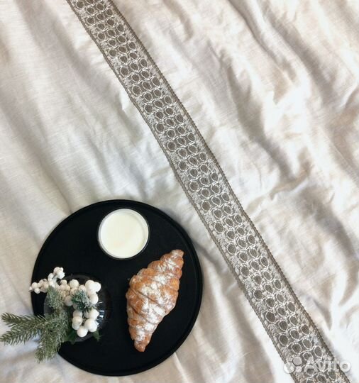 Комплект из льна с Кружевом (белый лён).г.Орша