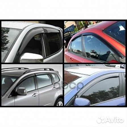 Дефлекторы боковых окон 4 Ч темн mazda 3 HB 03