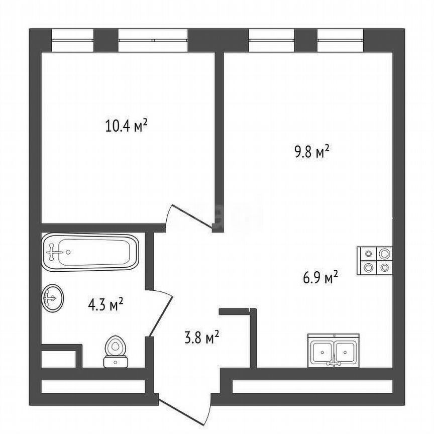 1-к. квартира, 35,2 м², 17/17 эт.