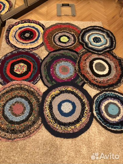 Коврики круглые вязанные