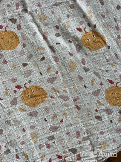 Муслиновый и льняной пледик/ пеленки