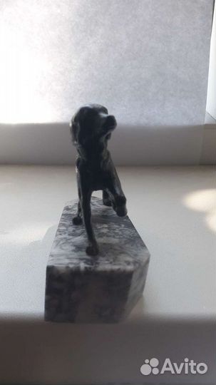 Статуэтка собака мрамор 1950х годов выпуск