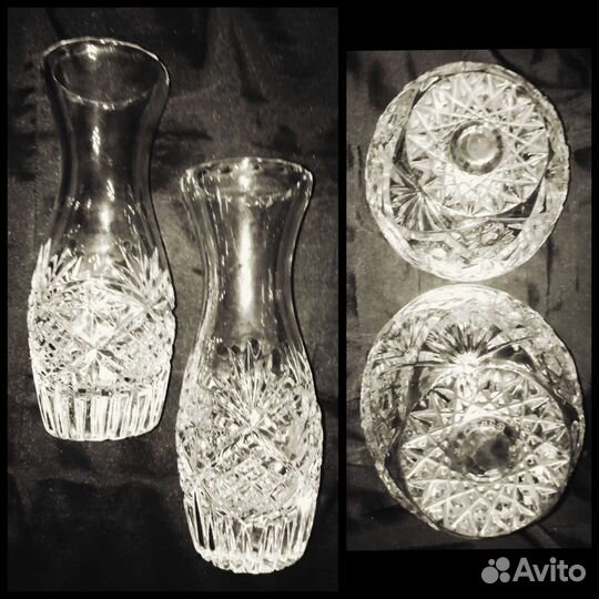 Хрустальные вазы конфетницы салатницы СССР