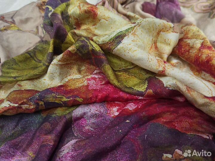 Платок 95см из китайского шелка оригинал