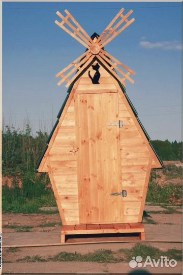Уличный туалет домик с установкой ржя 858