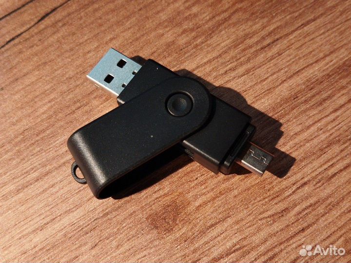 Картридер-OTG подключение microUSB и USB