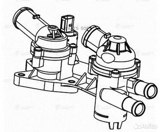 Luzar LT 1852 LT 1852 luzar Термостат VW Polo Sedan (10) /Skoda Rapid (12) 1.6i cfna (83/87С) (алюм
