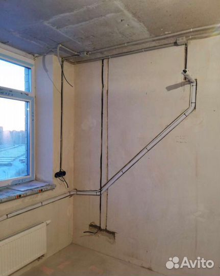 Установка кондиционеров, закладка трассы