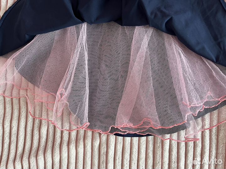 Юбка полусолнце с сеткой для девочки