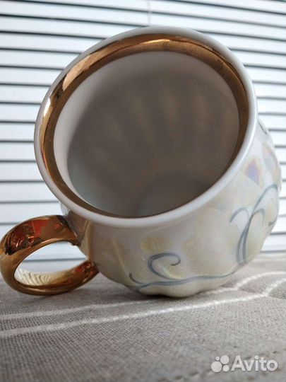 Молочник, фарфор, перламутр, Дулево