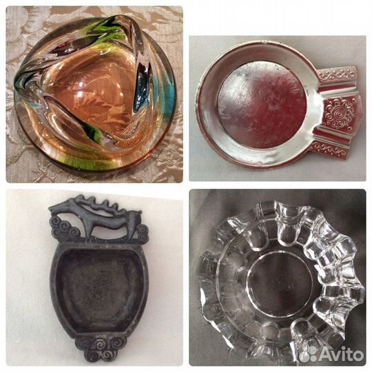 Пепельницы. Стекло. Металл. Алюминий. Винтаж. СССР