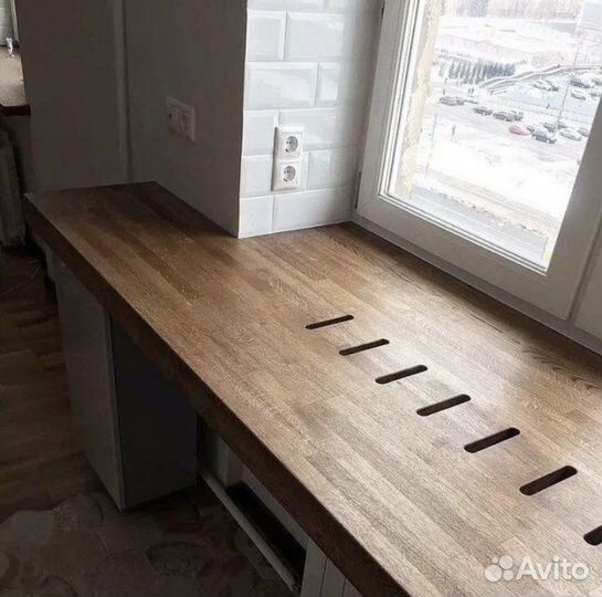 Подоконник деревянный из массива