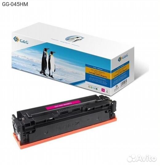 Тонер-картридж G&G 045H Лазерный Пурпурный 2200стр