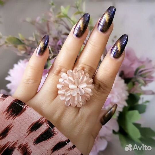 Кольцо россыпь опала