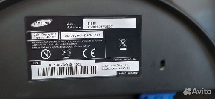 Монитор для компьютера Samsung Sync Master 932BF