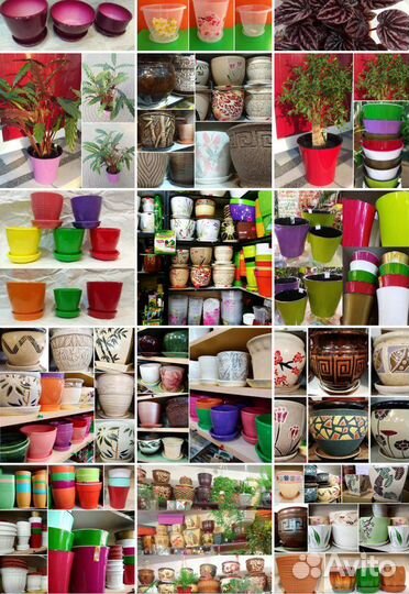 Горшки для цветов (керамика и пластик)