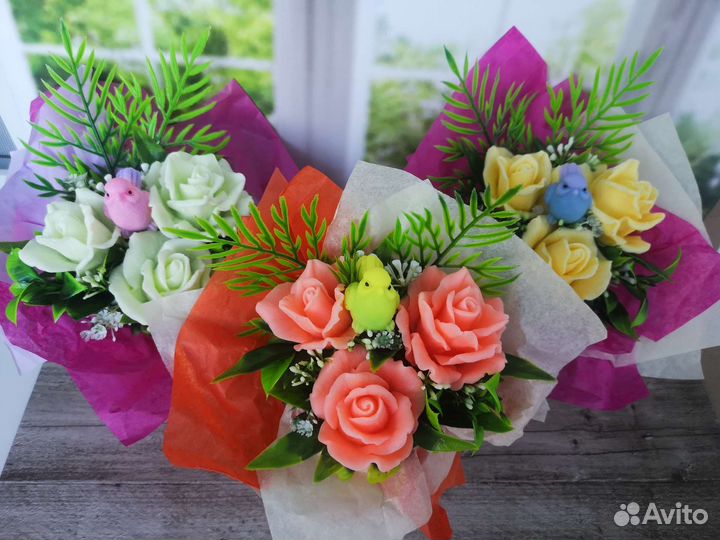 Букет из мыла роз