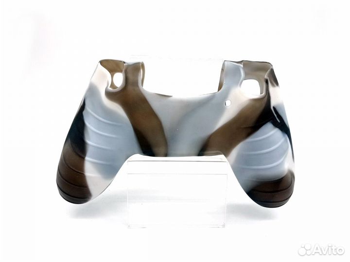 Чехол силикон геймпада Dualshock4 Камуфляж голубой