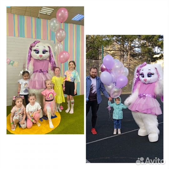 Зайка и медведь аниматоры и ростовая кукла