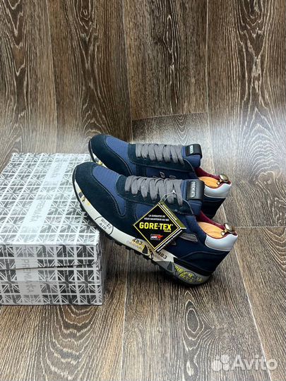 Premiata кроссовки зимние синие gore tex