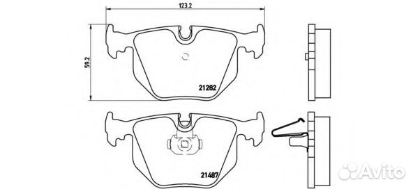 Brembo P 06 020 Колодки тормозные дисковые задн AL