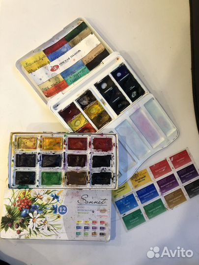 Акварельные краски невская палитра