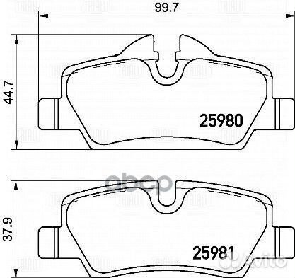 Колодки тормозные Mini Cooper (13) диск. зад. (в