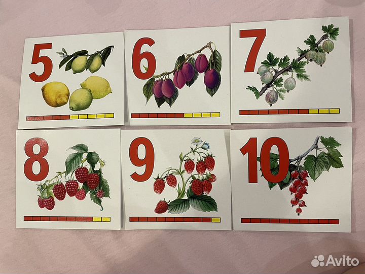 Развивающие карточки Цифры и счет до 10