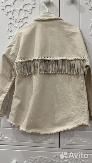 Джинсовая рубашка zara 128