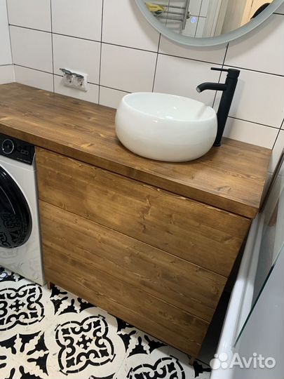 Мебель для ванной из дерева на заказ