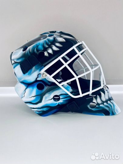 Шлем вратарский новый аэрография профессиональный