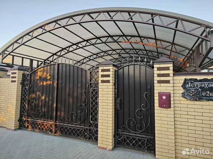 Ворота из профнастила, евроштакетник