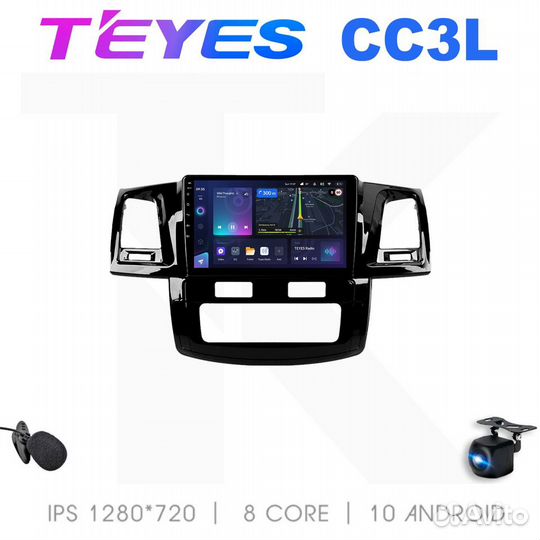 Магнитола Teyes сс3L на андроиде Toyota Fortuner 1