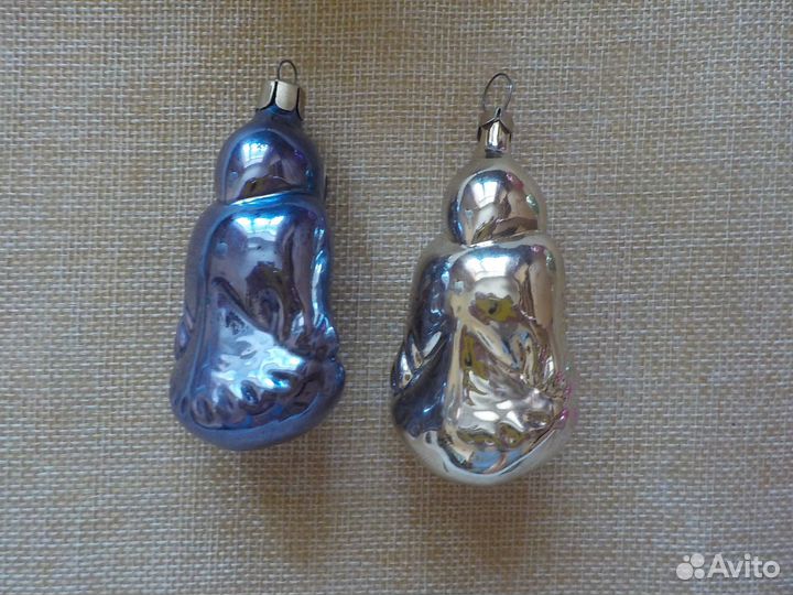 Елочные игрушки СССР вороны и лягушки