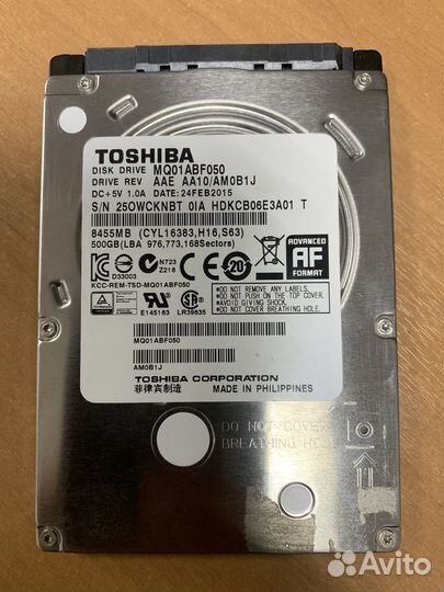 Жесткий диск Toshiba 2.5 500Gb