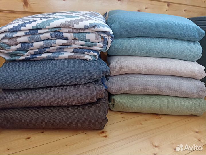 Шторы новые 4 м Блэкаут Рогожка