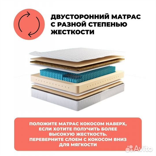 Матрас 80х200 двусторонний Люкс