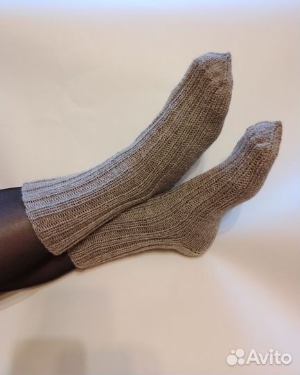 Носки шерстяные вязаные ручной работы