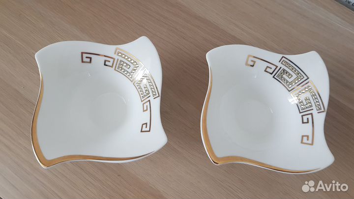 Набор блюдец Laretti Swarovski collection handmade